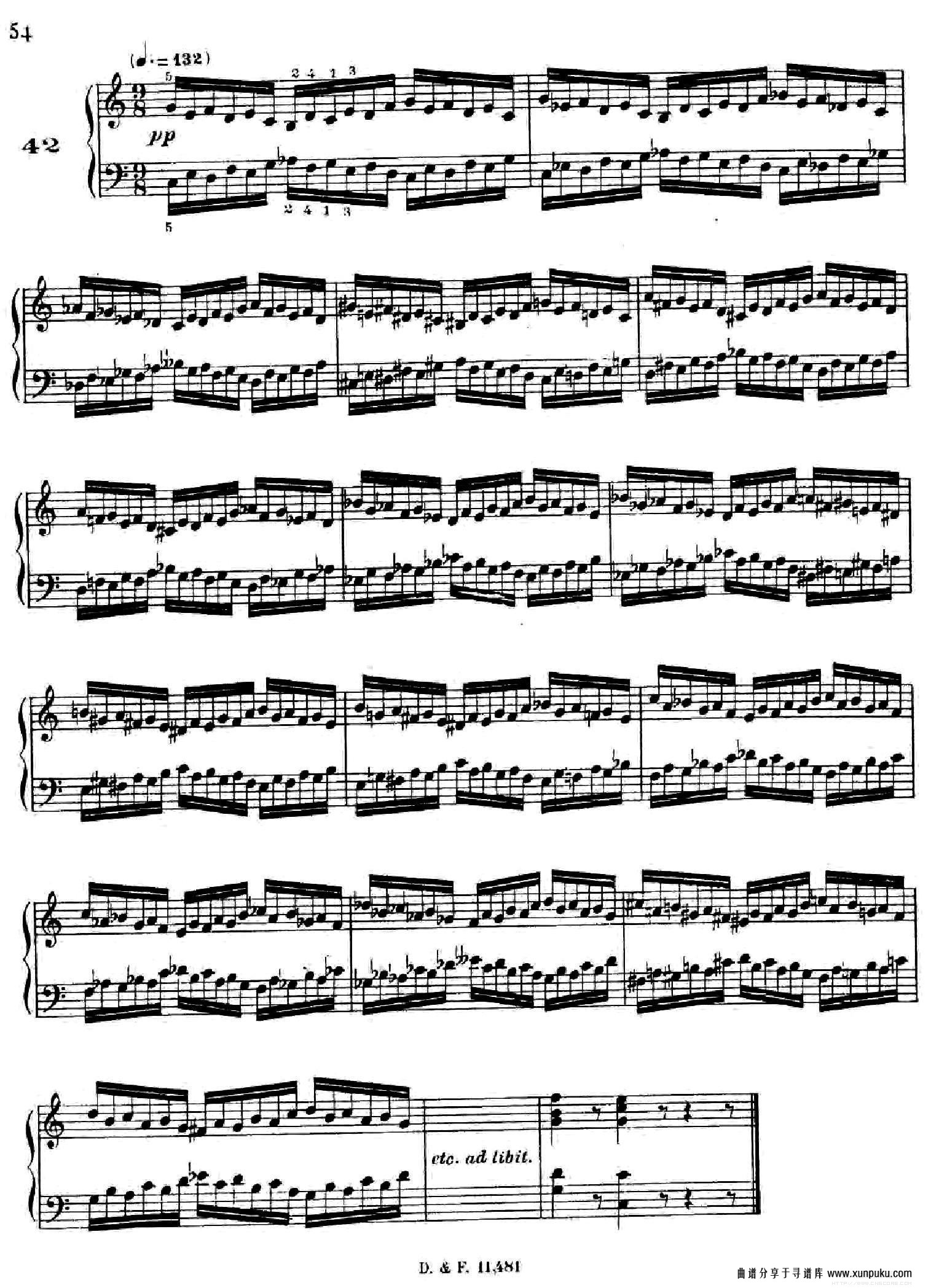 51 exercises, woo 6（51首钢琴练习 38—51）钢琴谱第3页