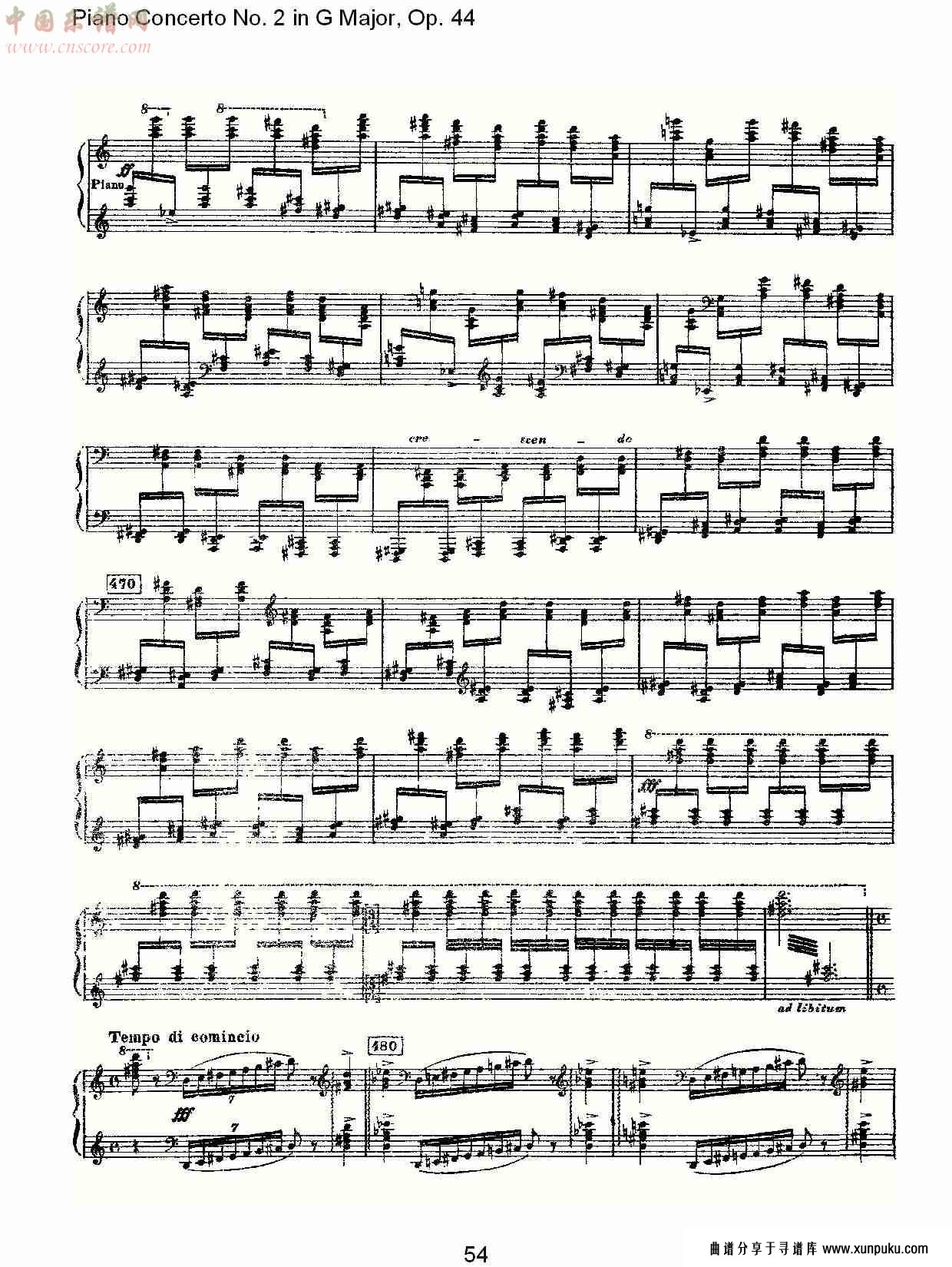 g大调第二钢琴协奏曲, op.44第一乐章（十一）总谱第4页