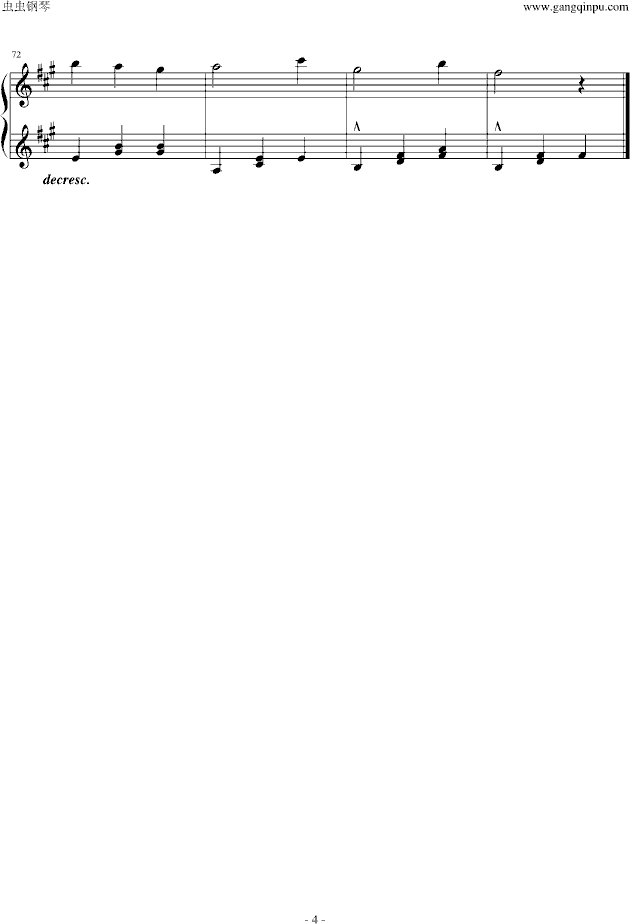 夏日华尔兹钢琴谱(钢琴曲)钢琴谱第4页
