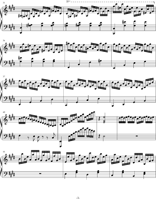 疯狂练习曲钢琴谱第3页