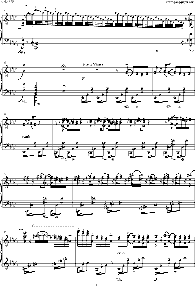 李斯特《匈牙利狂想曲12号》著名的匈狂！钢琴谱第3页