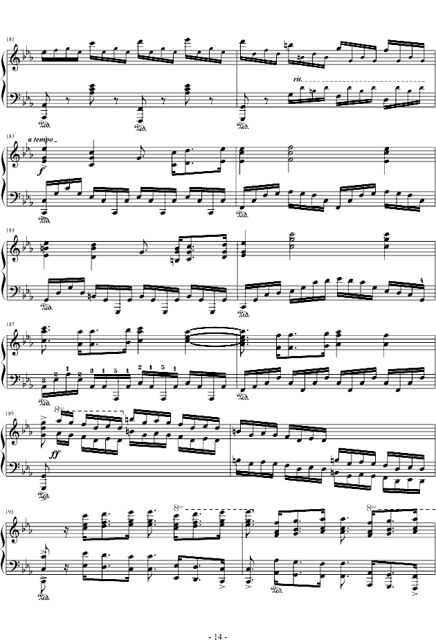 肖邦革命幻想曲钢琴谱钢琴谱第14页
