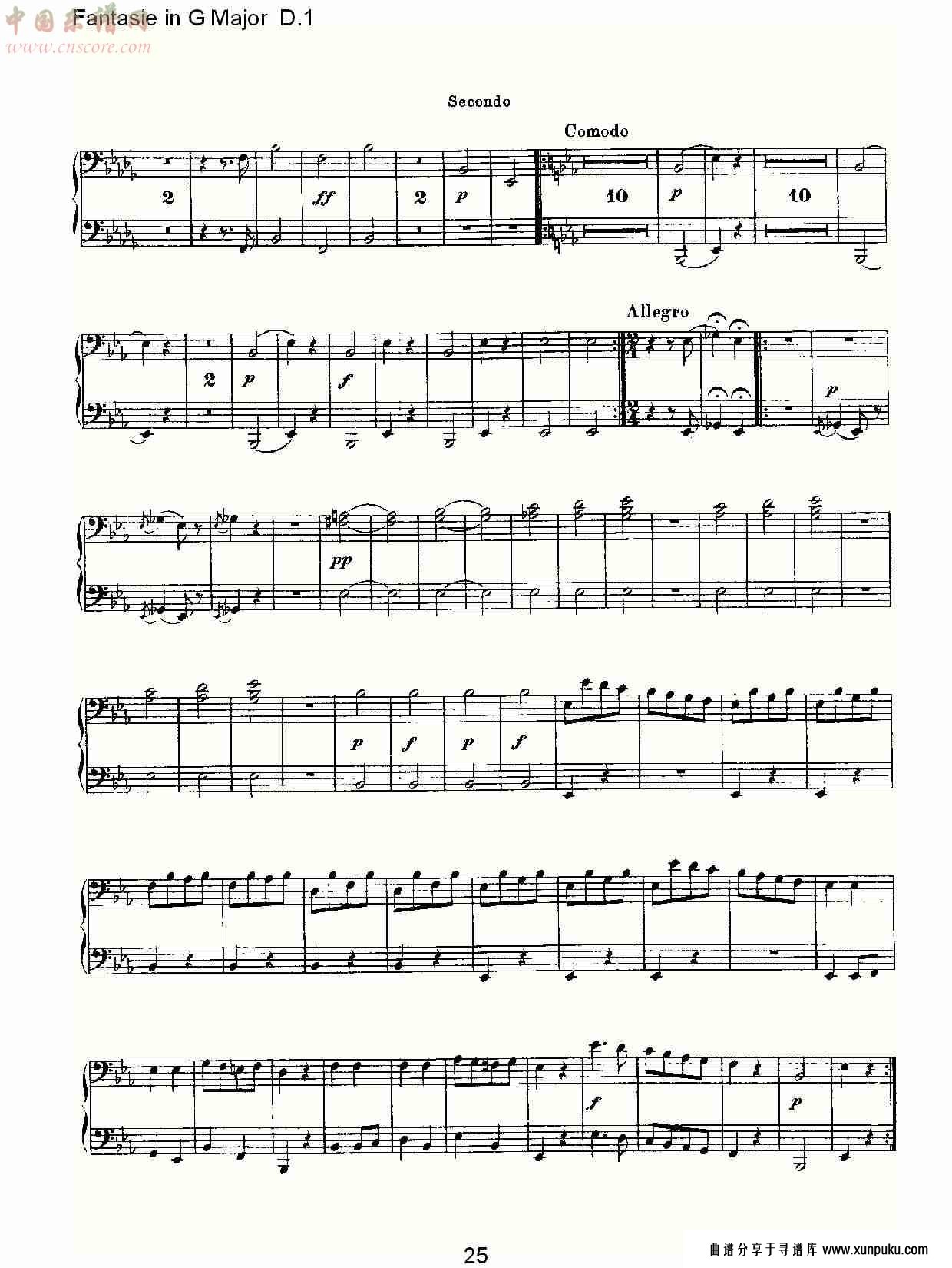 fantasie in g major d.1  g大调幻想曲d.1（五）总谱第5页