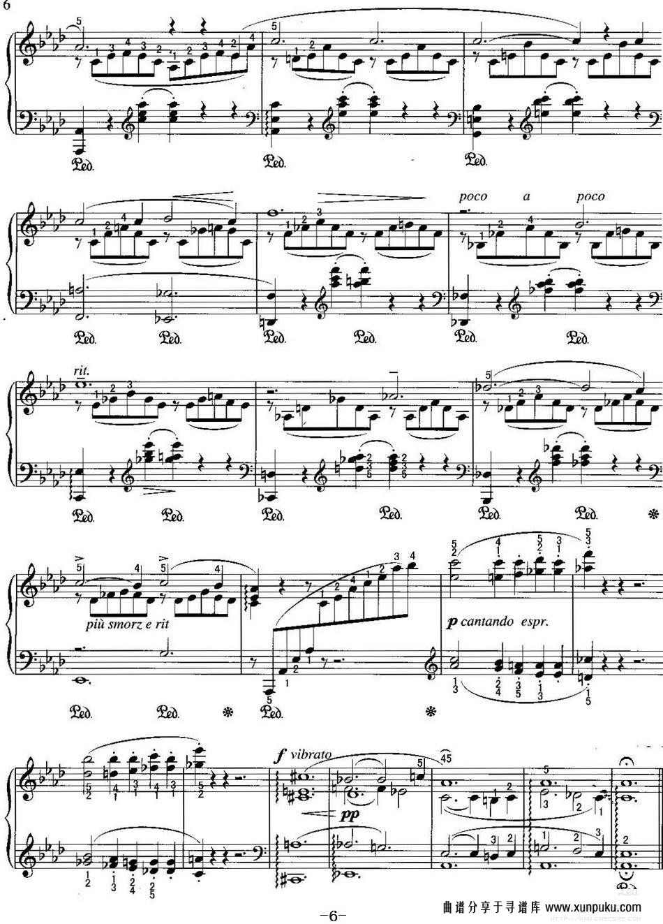不可不弹的世界钢琴名曲：爱之梦（第3首）钢琴谱第6页
