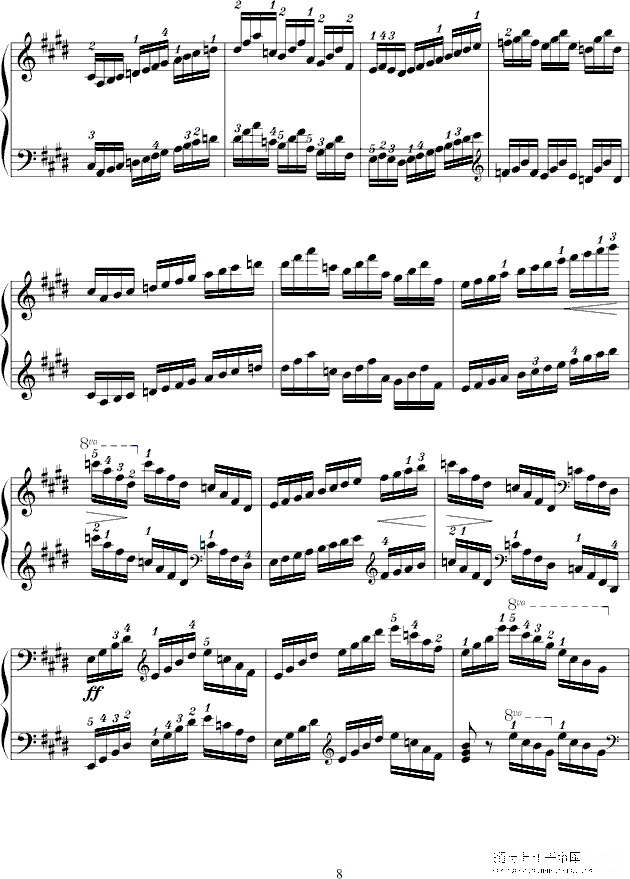练习曲op.72 no.1钢琴谱(钢琴曲)钢琴谱第8页