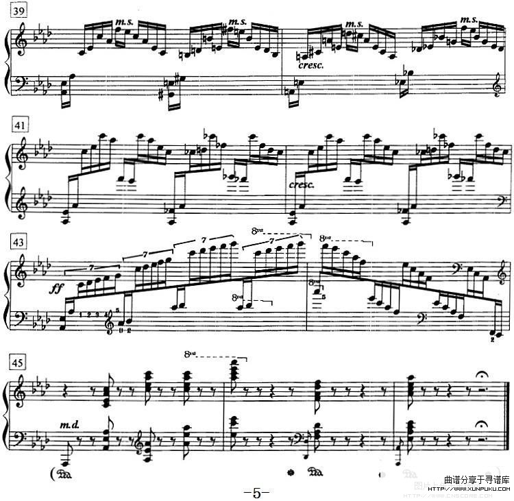 钢琴教程第七级 练习曲（op.72 no.11）钢琴谱第5页