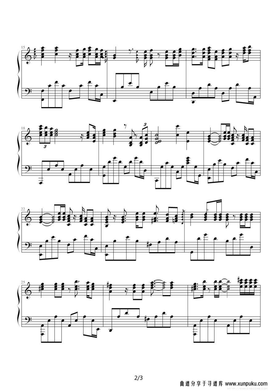 meomory （《猫》剧主题曲）钢琴谱第2页