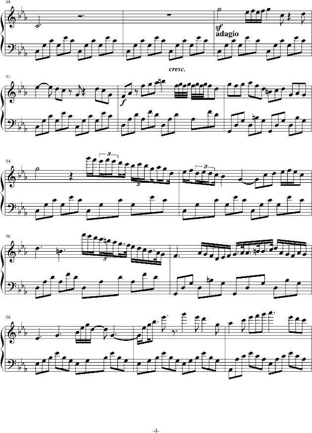 nocturne in c minor钢琴谱第4页
