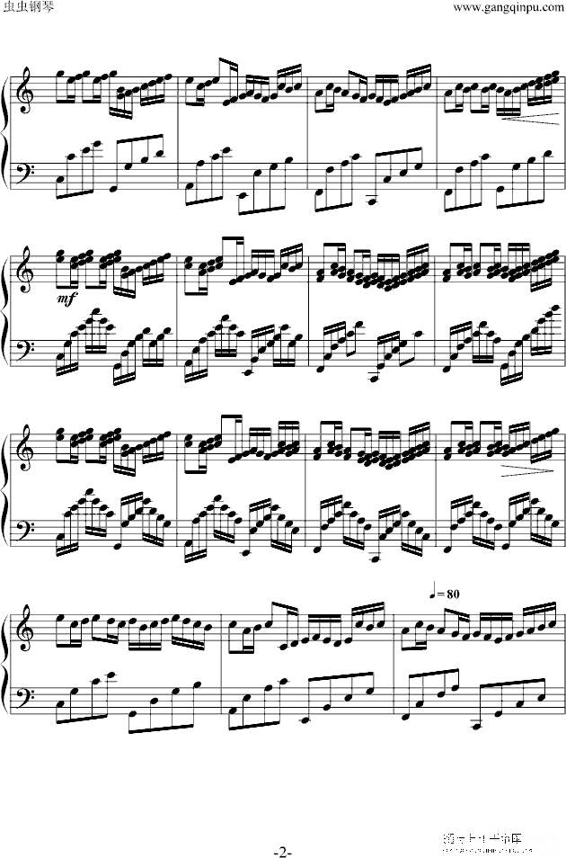 variations on the kanon钢琴谱(钢琴曲)钢琴谱第2页