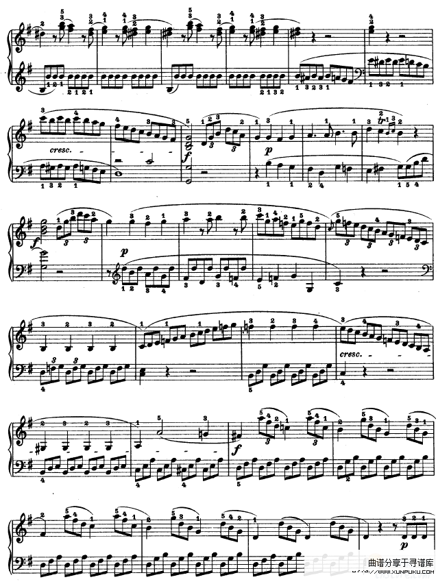 第二十钢琴奏鸣曲-Op.49 No.2-贝多芬钢琴谱第4页