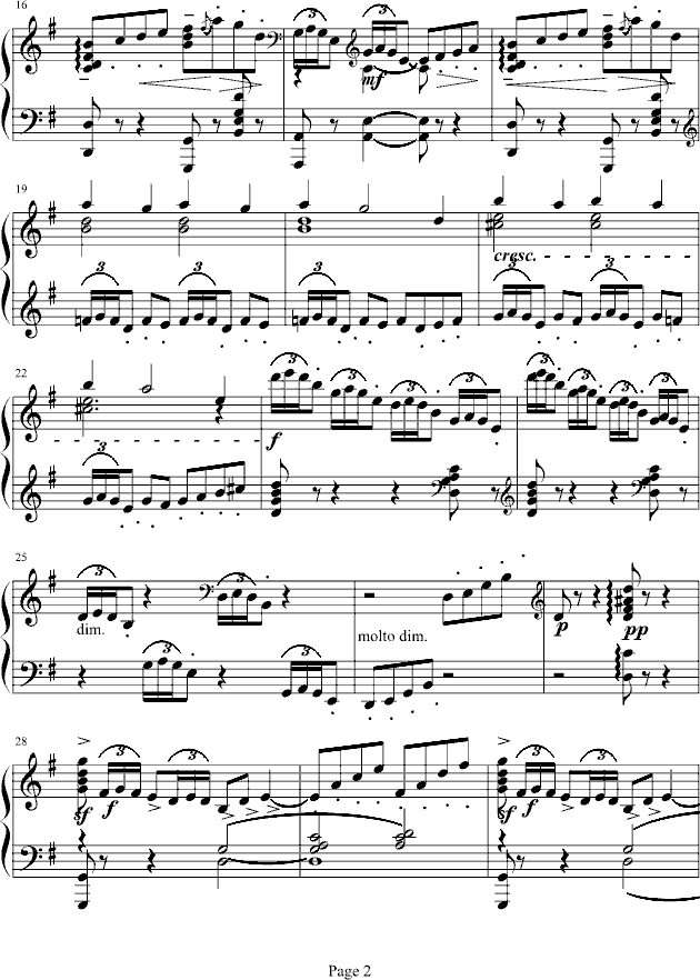 阿拉伯风格幻想曲第二首钢琴谱第2页