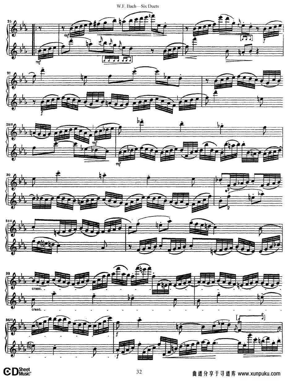 Six Duets萨克斯谱第3页