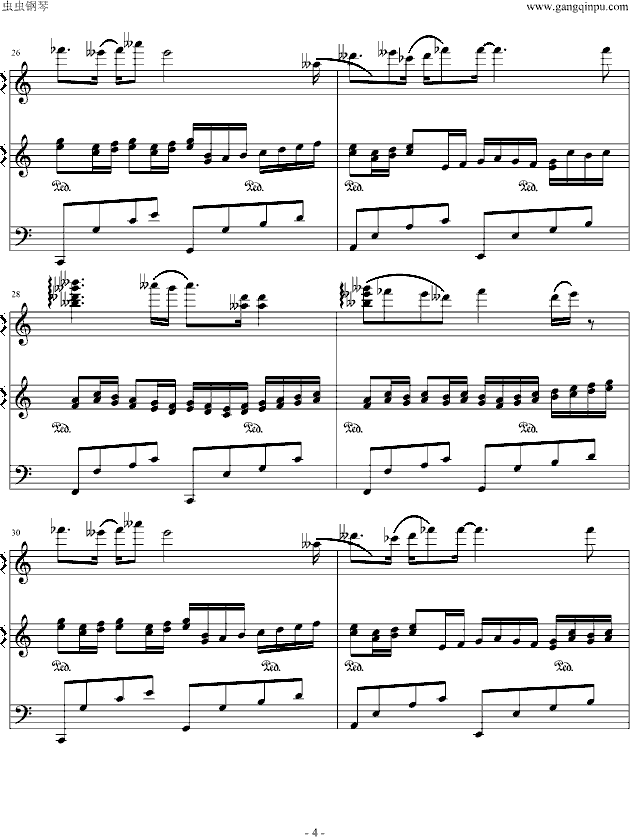 天空之城卡农钢琴谱(钢琴曲)钢琴谱第4页