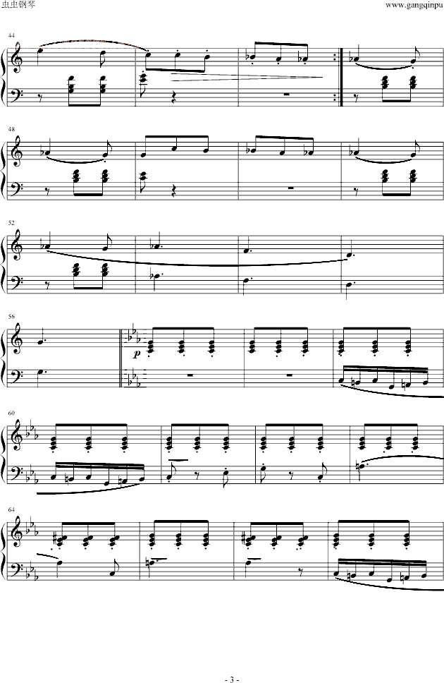 ballade-布格缪勒钢琴谱第3页