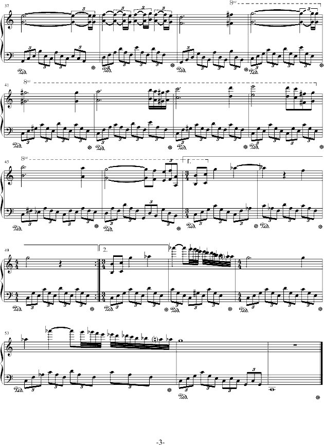 claudine克劳丁幻想曲(完美版)钢琴谱第3页