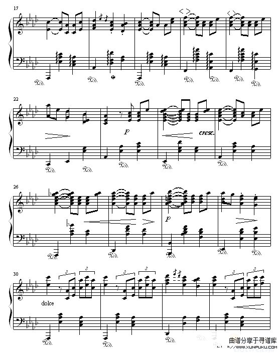 降A大调圆舞曲-勃拉姆斯钢琴谱第2页