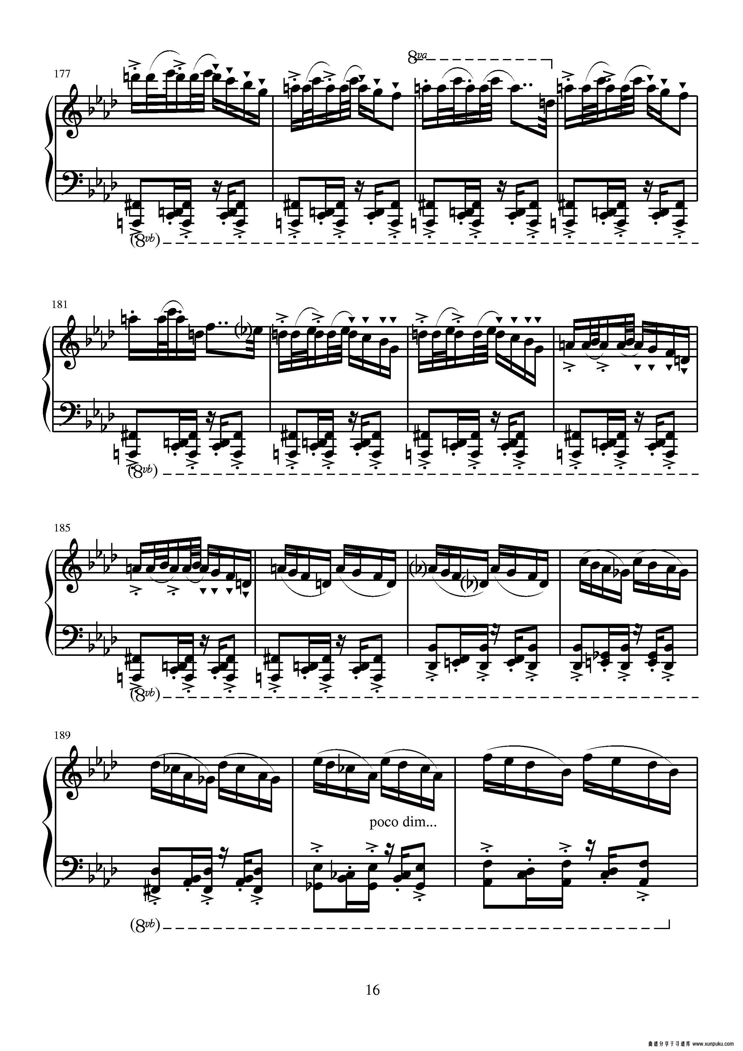 第八钢琴奏鸣曲简谱第16页