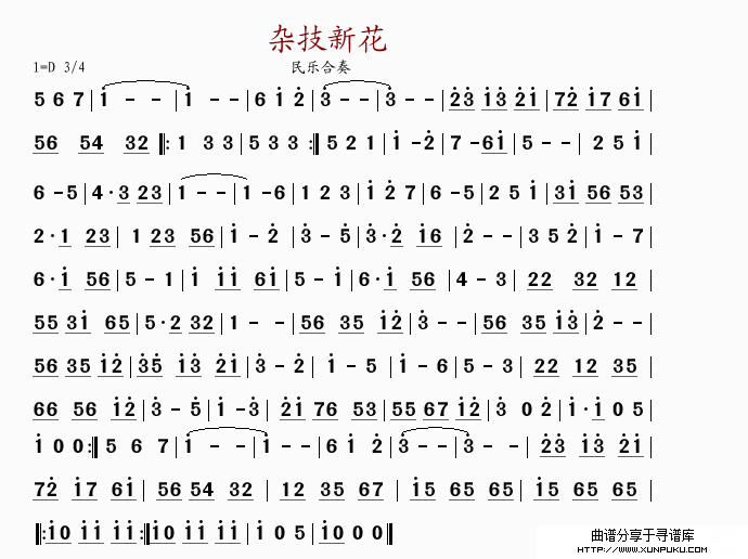 杂技新花其他曲谱