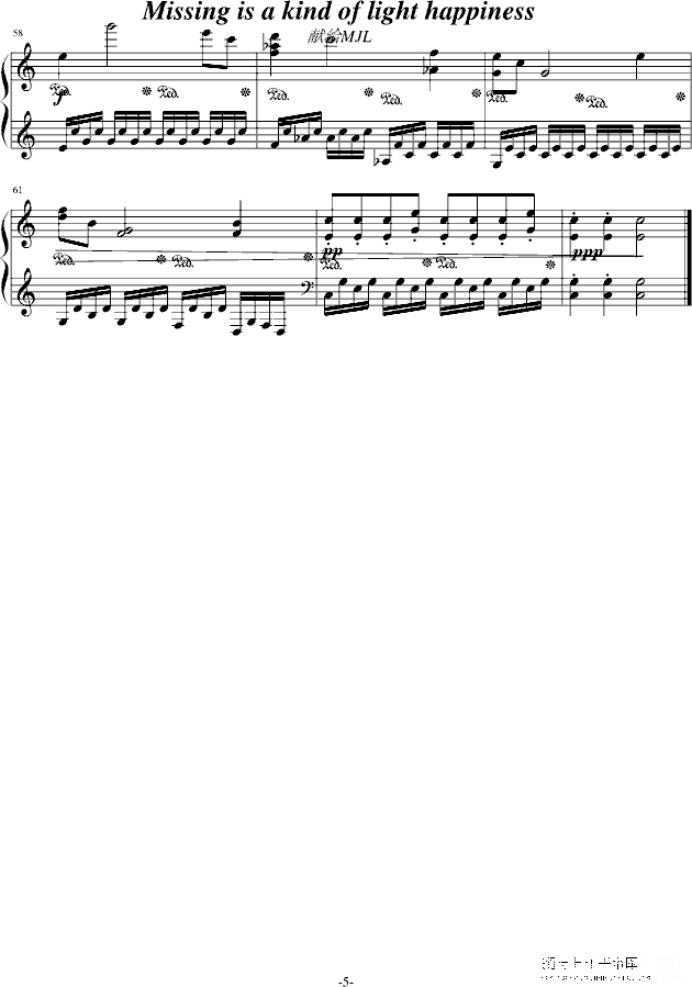 c大调小奏鸣曲第二乐章no.1钢琴谱第5页