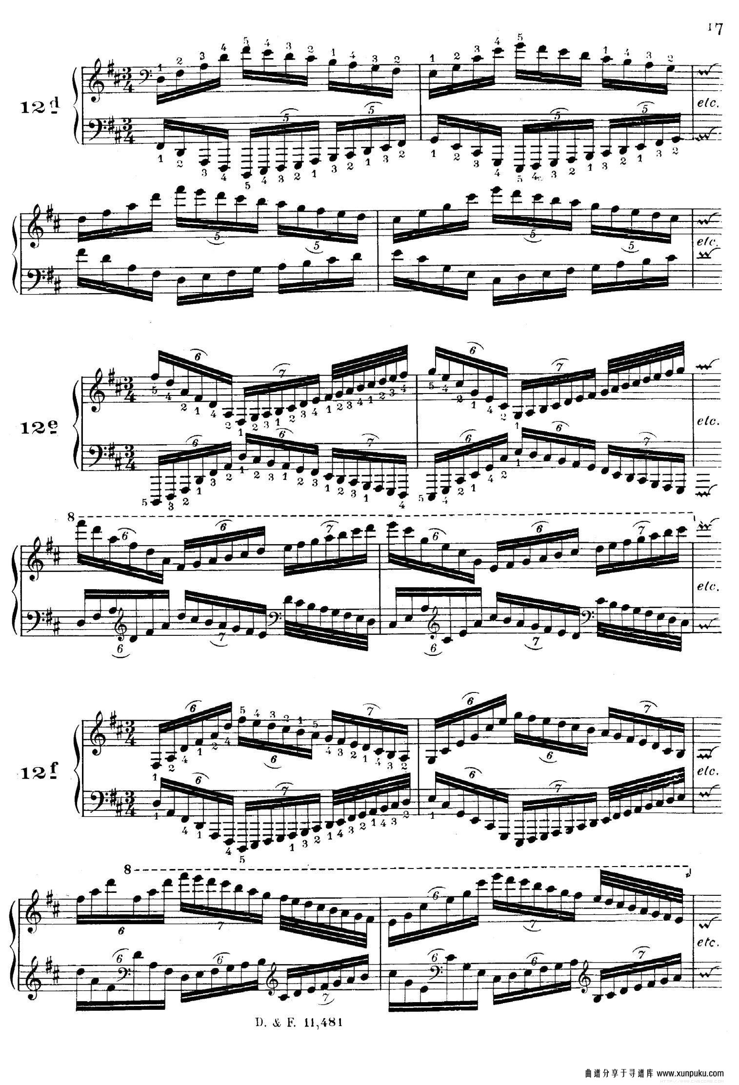 51 exercises, woo 6（51首钢琴练习 8—12）钢琴谱第9页