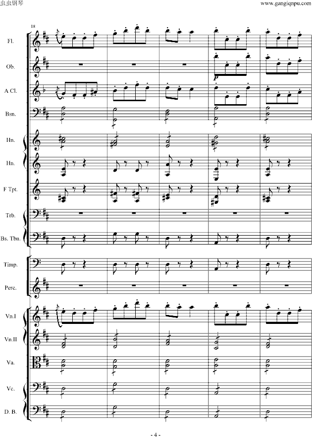天堂与地狱序曲原版扒谱钢琴谱第19页