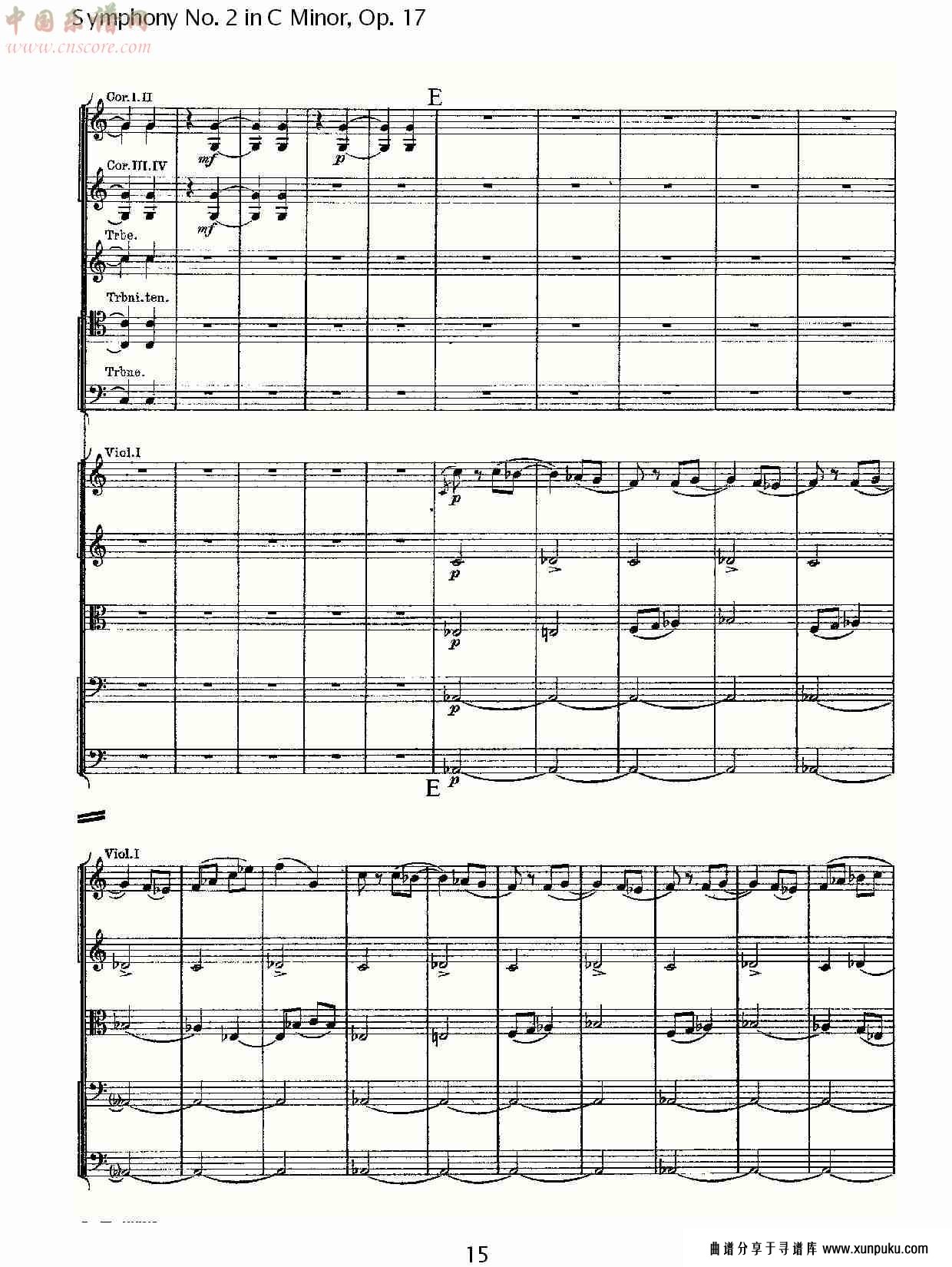 c小调第二交响曲, op.17第四乐章（三）总谱第5页