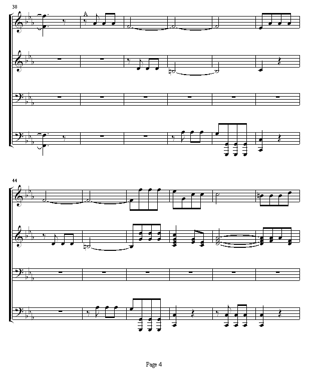 命运交响曲 （钢琴4手联弹）钢琴谱(钢琴曲)钢琴谱第34页