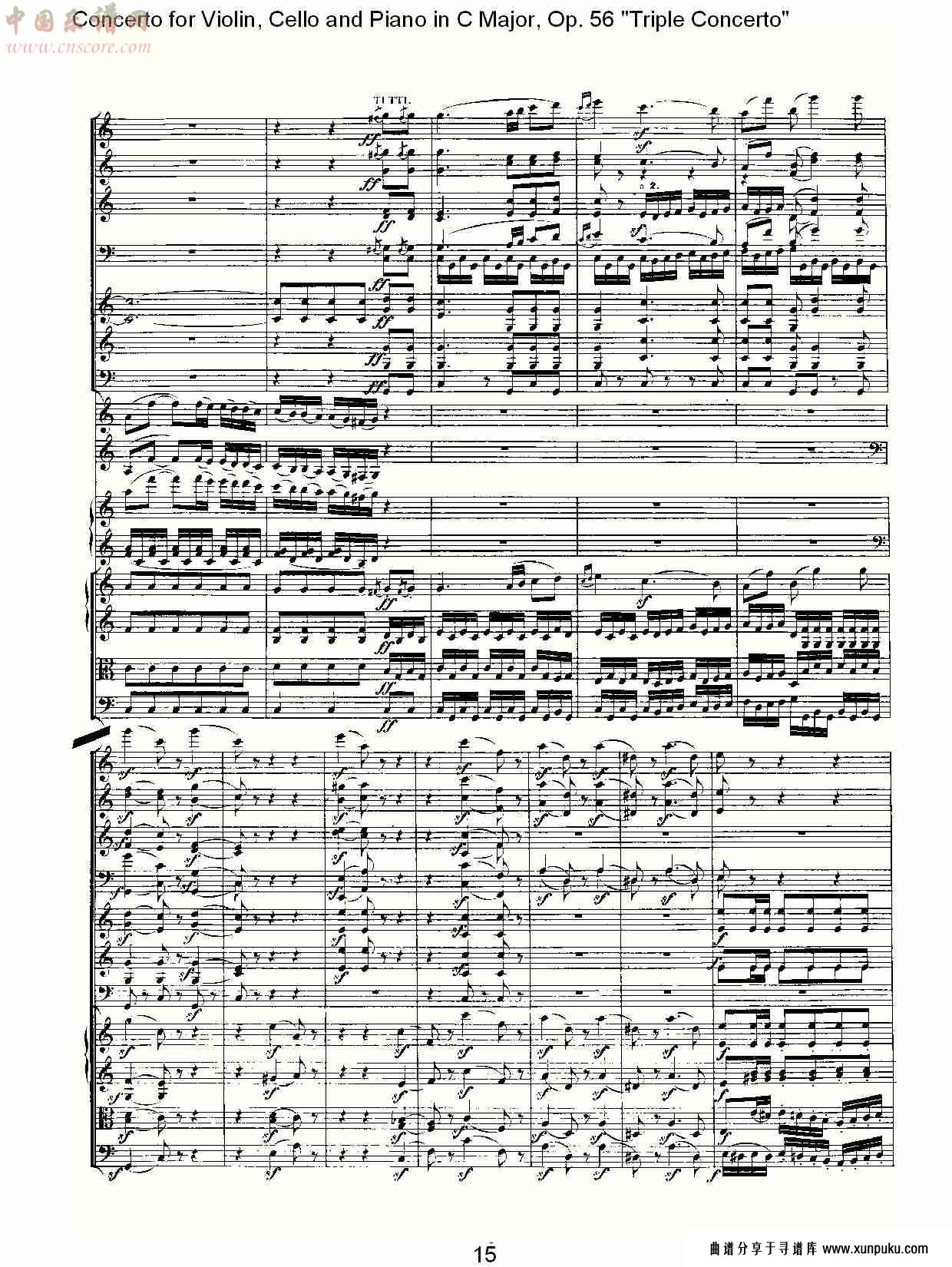 c大调大提琴与钢琴协奏曲 op.56第三乐章(二)总谱第6页
