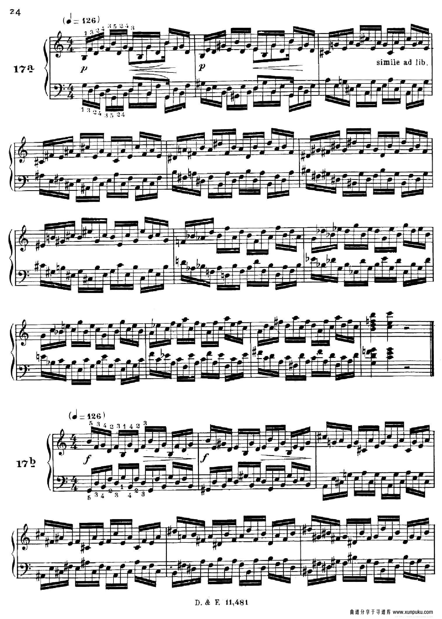 51 exercises, woo 6（51首钢琴练习 13—18）钢琴谱第7页