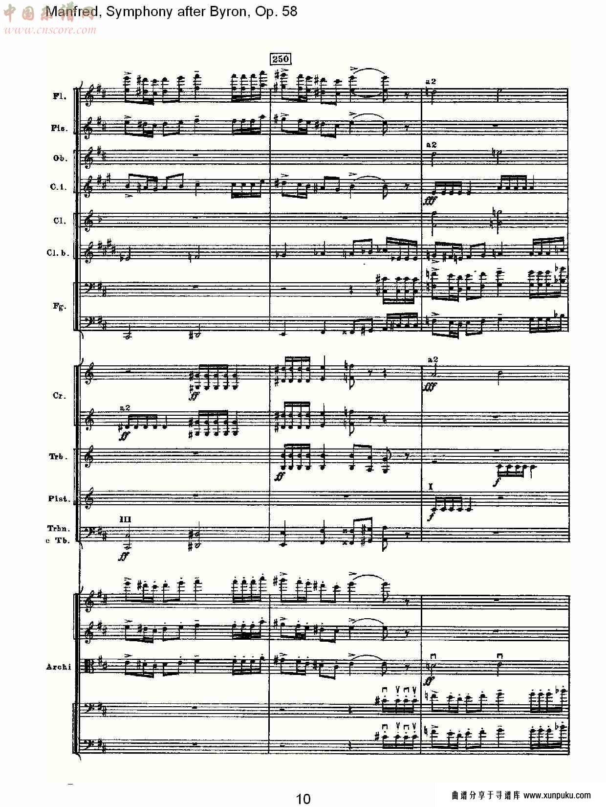 manfred, symphony after byron, op.58第四乐章第二部（二）总谱第5页