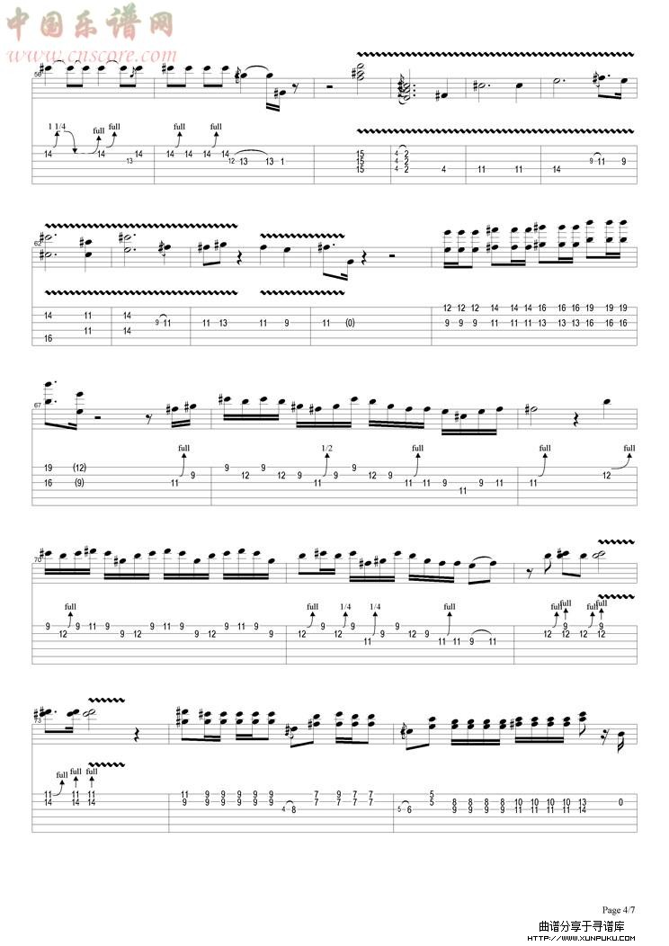 all along the watchtower吉他谱第4页