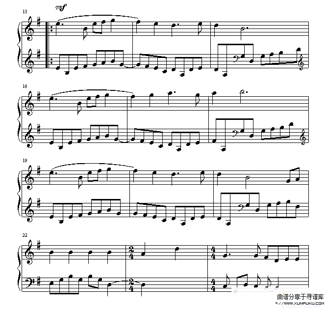 サナルカンド（太空战士10开场曲）-游戏钢琴谱第2页