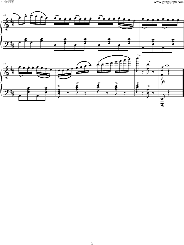 那不勒斯舞曲钢琴谱(钢琴曲)钢琴谱第3页