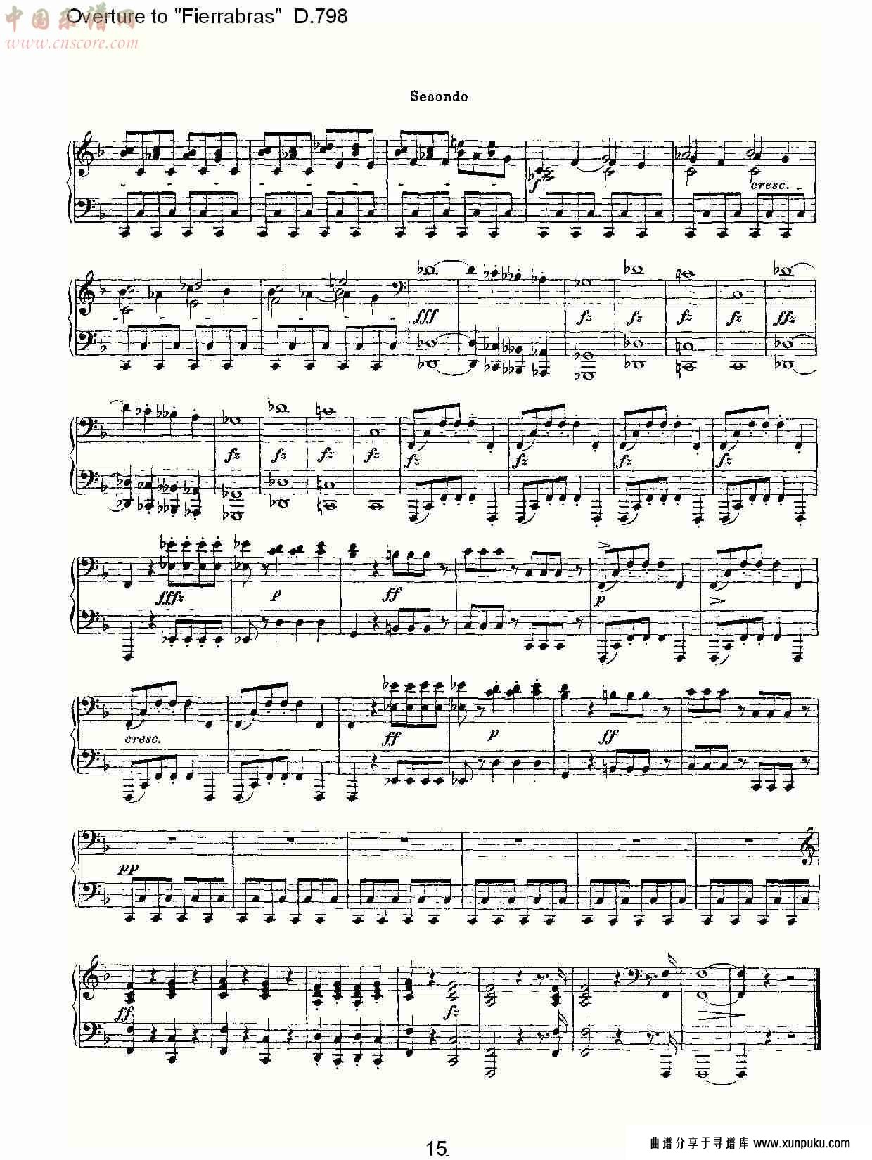 fierrabras序曲d.798（三）总谱第5页