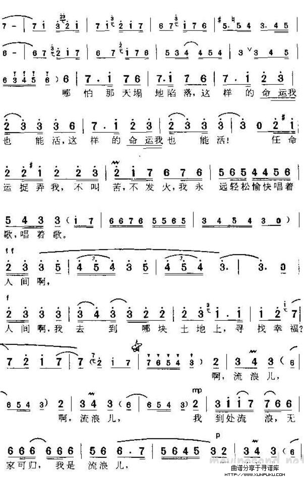 我是流浪儿(印度电影《流浪者》插曲)简谱第3页