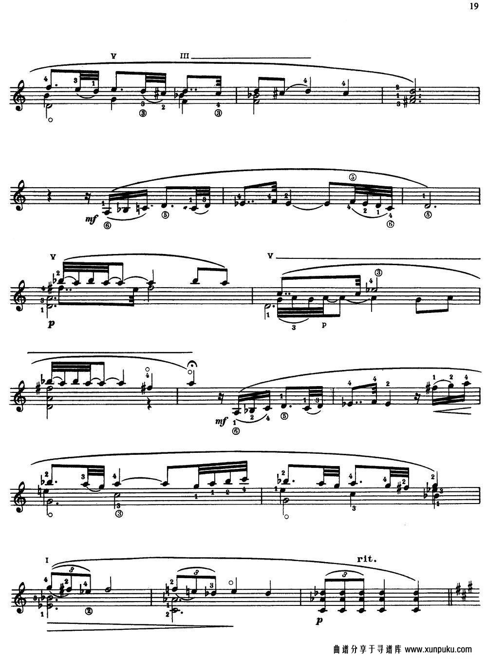 joaquin rodrigo music for guitar（罗德里戈吉他音乐p12-21）（古吉他谱第8页