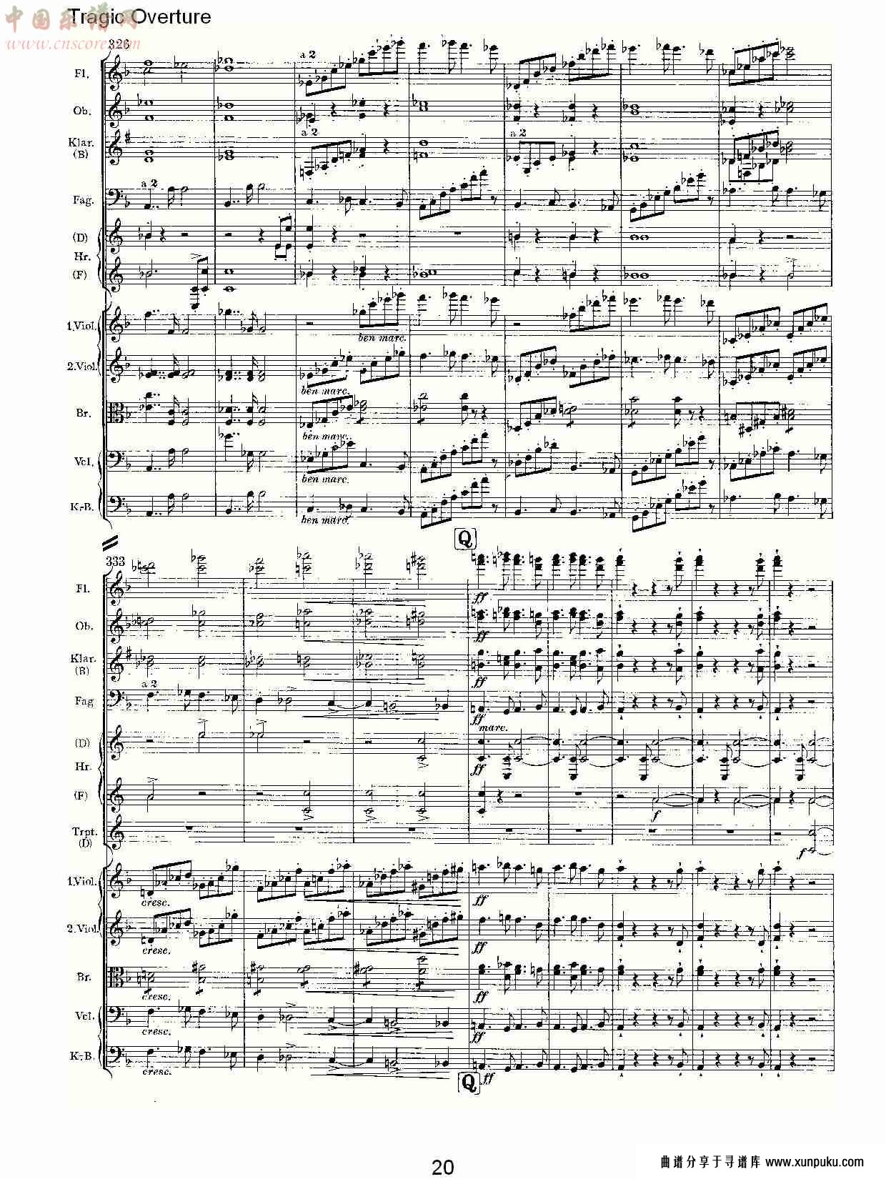 tragic overture   悲惨的前奏曲（四）总谱第5页