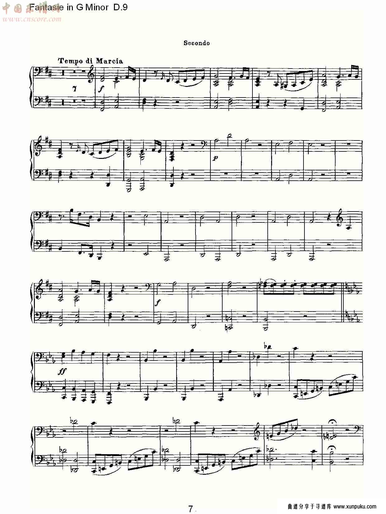 fantasie in g minor d.9   g小调幻想曲d.9（二）总谱第2页