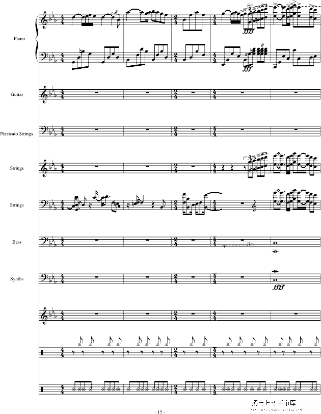爱的协奏曲 总谱钢琴谱第7页