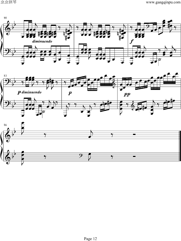 rachmaninoff g小调前奏曲.op.23 no.5钢琴谱第4页