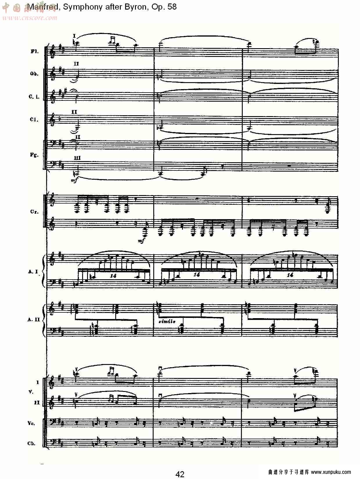 manfred, symphony after byron, op.58第二乐章（九）总谱第2页