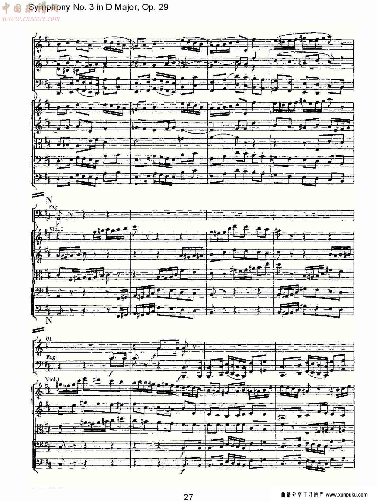 d大调第三交响曲,  op.29 第五乐章（六）总谱第2页