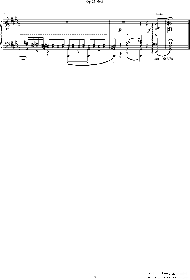 肖邦练习曲 op.25 no.6钢琴谱(钢琴曲)钢琴谱第7页