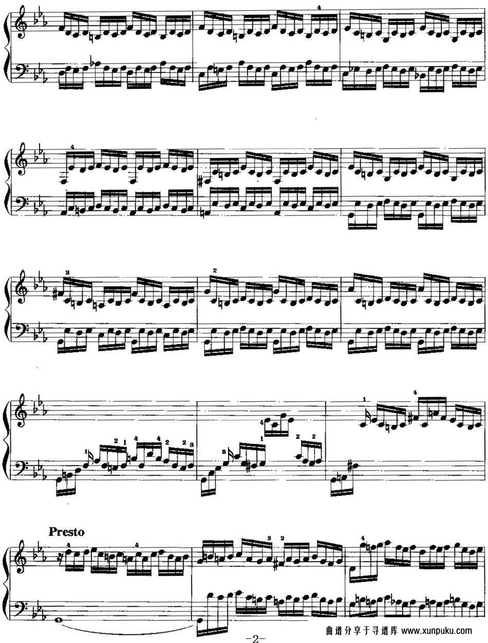 手风琴复调作品：c小调前奏曲与赋格手风琴谱第1页