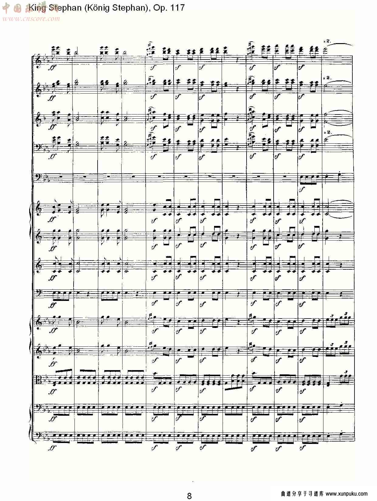 king stephan (könig stephan), op.117（一）总谱第9页