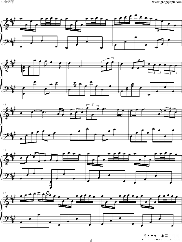 river flows in you（live版）钢琴谱第5页