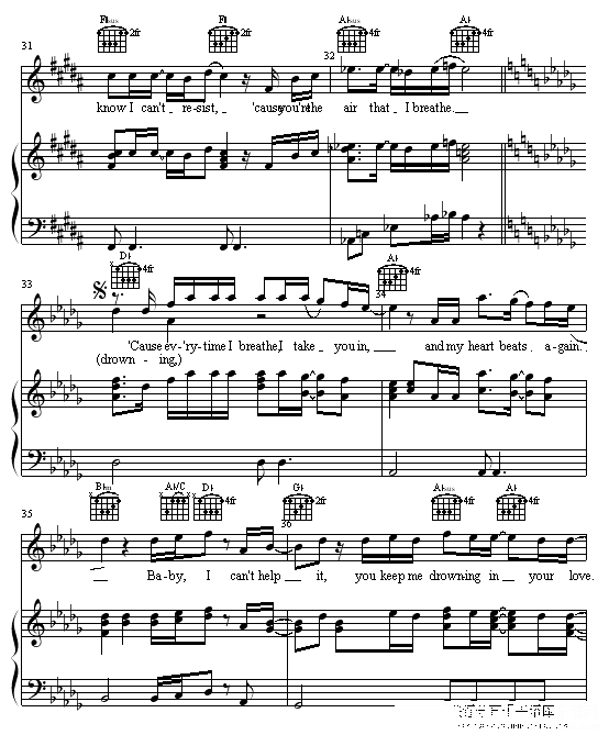 drowning钢琴谱第6页