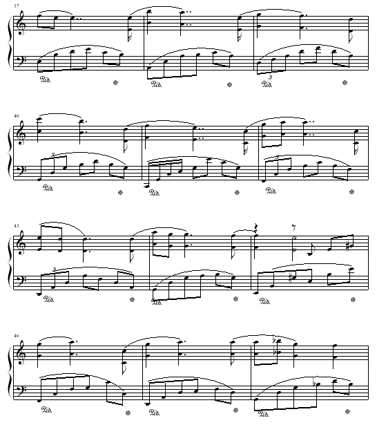 第二号夜曲钢琴谱(钢琴曲)钢琴谱第4页