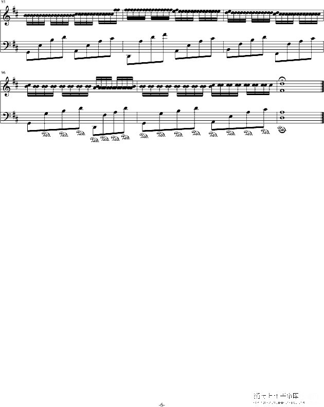 variations on the canon in d钢琴谱第6页
