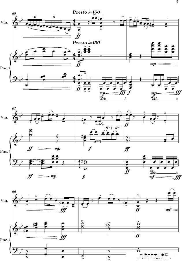 passando tempesta钢琴谱(钢琴曲)钢琴谱第5页